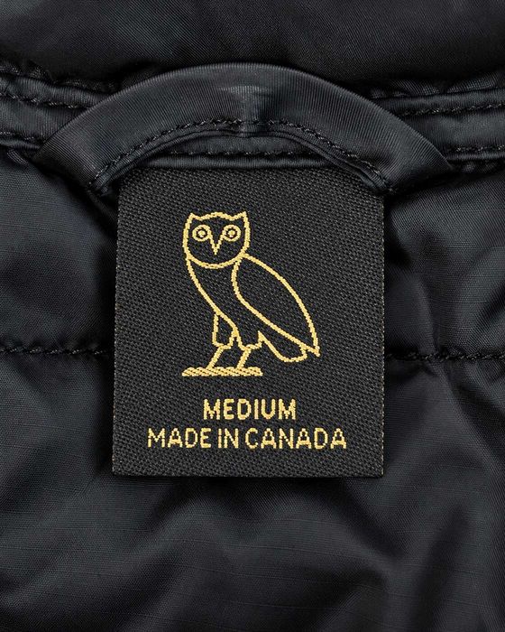 Geacă matlasată OVO October's Very Own bărbați neagră, Puffer din material tehnic cu PrimaLoft, Mărimea M