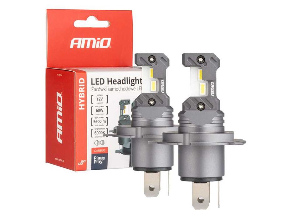 LED крушки H4 / H19 AMIO HYBRID Лед крушка Canbus 60W, 6000K