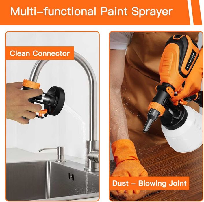 Електрически пистолет за боядисване 700W, 1200 мл, 4 дюзи, 3 режима