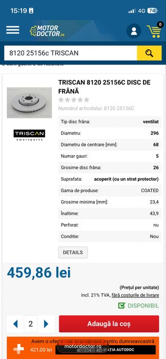 Discuri de frana Renault