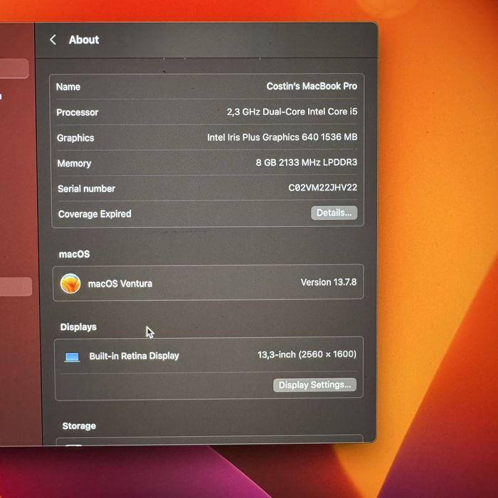 MacBook Pro 13’’ late 2017