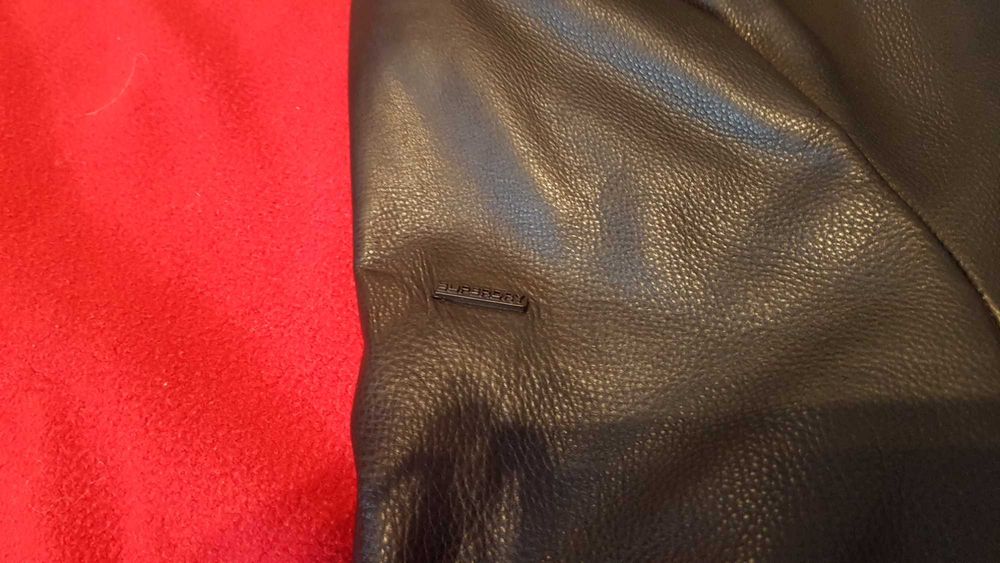 SUPERDRY мото яке от естествена кожа