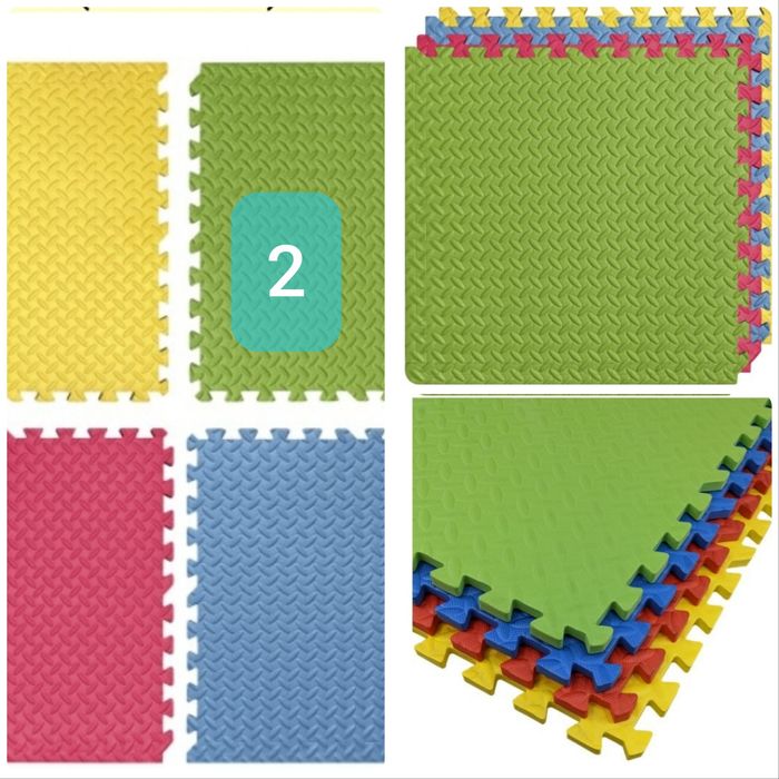 Настилка, Татами, Изработена от EVA, Комплект 60х60х1.3 см,100x100х2.5