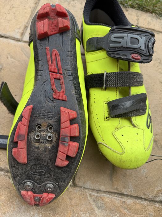 Pantofi ciclism șosea SIDI mărimea 39 – galben fluorescent