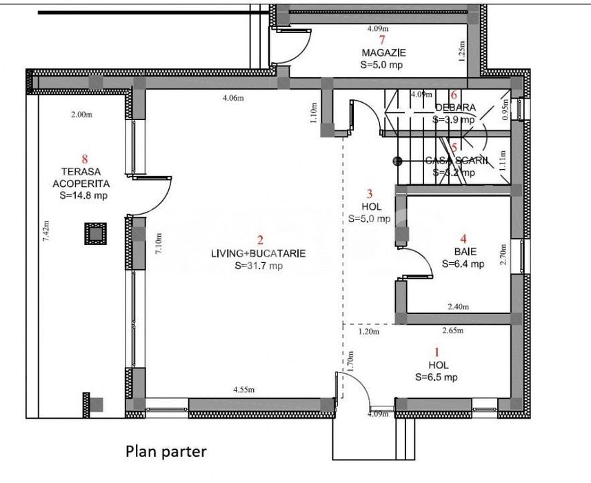 Casa de vanzare 4 camere 2 bai 380mp teren liber  2 parcari Selimbar