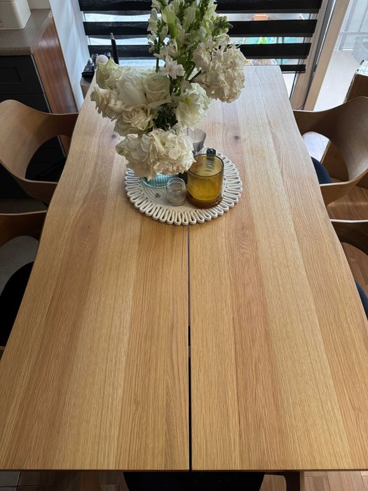 Masă dining JYSK SKOVLUNDE 160 cm + extensie originală inclusă