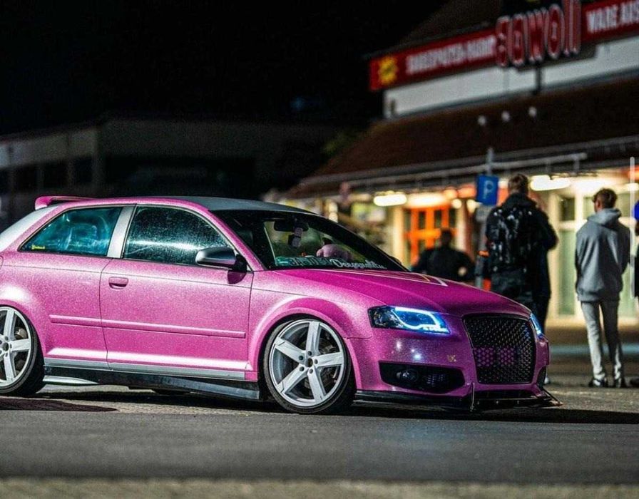 Фарове Ауди А3 8П 2003-2008 ЛЕД ЛЕНТА Тъмни лупи Audi A3 8P Затъмнени