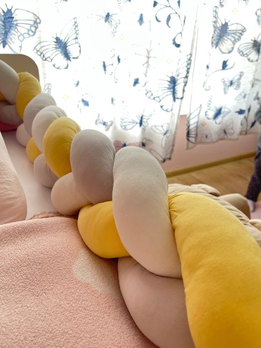 Плетен протектор за бебешко легло – 3 части