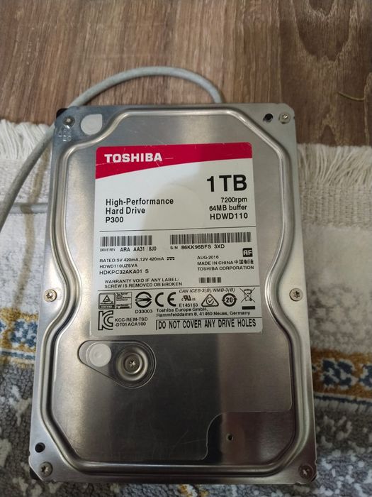 TOSHIBA 1 TB жёсткий диск