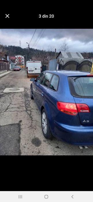 Audi a 3 8p.din anul 2007 model 2008 pe carte diesel motor 2000. 140 kaii
