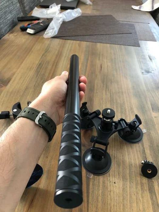 Sistem prindere auto masina pt camera actiune Insta360 X5 X4 X3 Gopro ventuze selfie stick