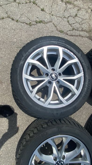 Нови зимни гуми с джанти 17”/5х112/Mercedes,Audi,Skoda,BMW/245/45/17