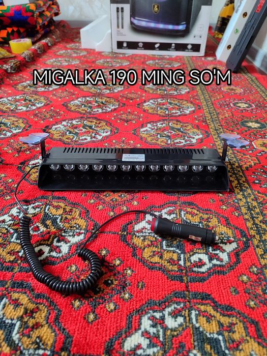 sirena, migalka, nomer ramkasi magnitli satladi