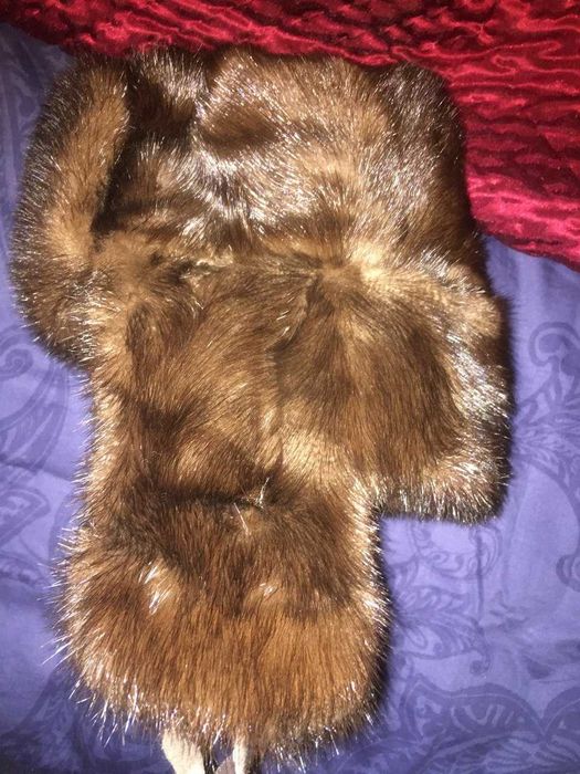 НОРКОВАЯ ШАПКА коричневого цвета размер 58 российская