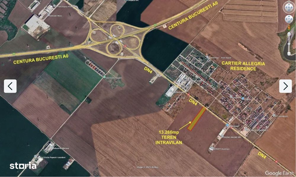 13.286mp teren intravilan cu proiect hala si birouri A0/DN4 Popesti