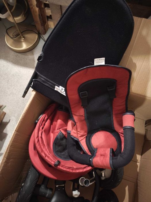 Мултифункционална детска триколка Wunderkid Trax, Сгъваема, Червено