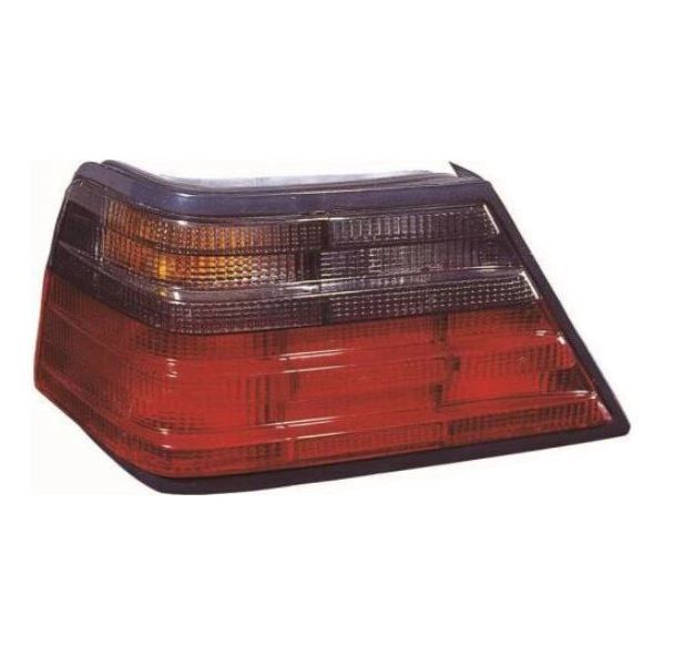 Stop, lampa spate Mercedes Clasa E W124 1984-1993 tuning, Depo, partea stanga, tip bec P21W+PY21W+R10W; fumuriu, semnal galben; fara soclu bec; tuning