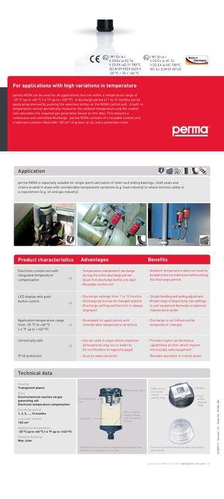 Универсальная смазка (автосмазка) Perma NOVA 125