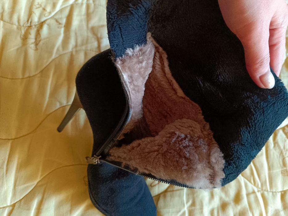 Сапоги высокие кожаные