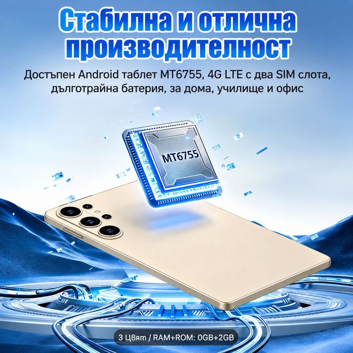 ЧИСТО НОВ Таблет с клавиатура Android 15