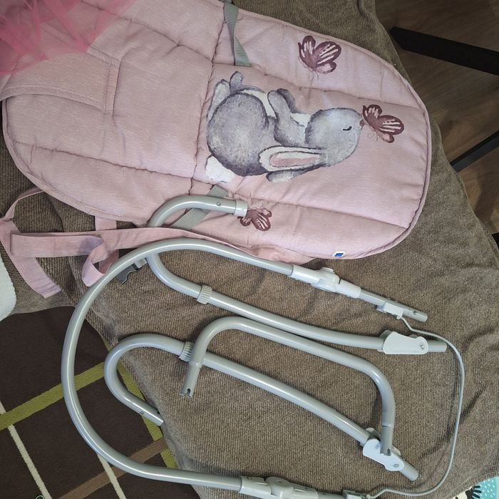 Бебешки шезлонг Kikka Boo Foliage Pink Rabbits