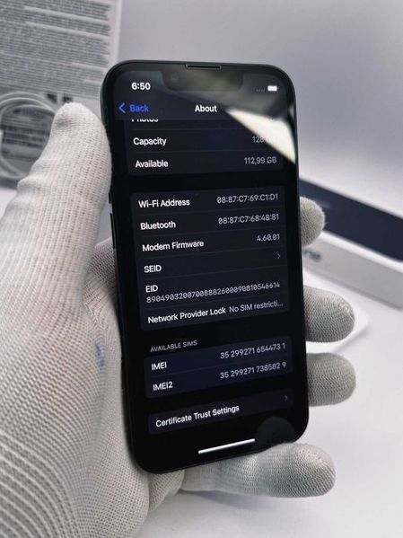 iPhone 13 mini, 128GB, Midnight, 100% батерия, КАТО НОВ, ГАРАНЦИЯ!