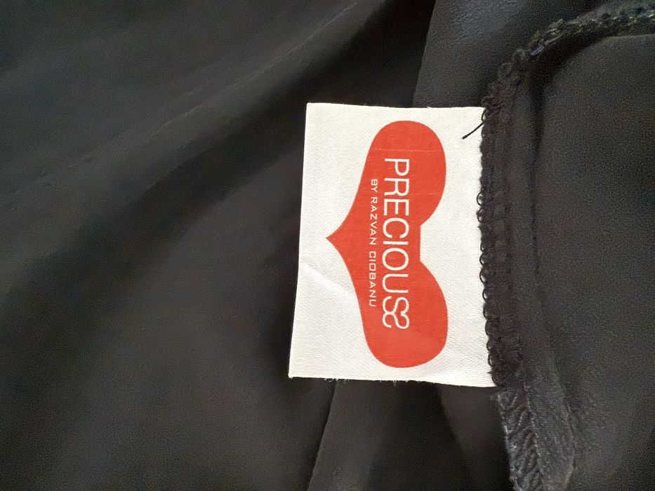 Bluza neagra Precious by Razvan Ciobanu din matase naturala 100%