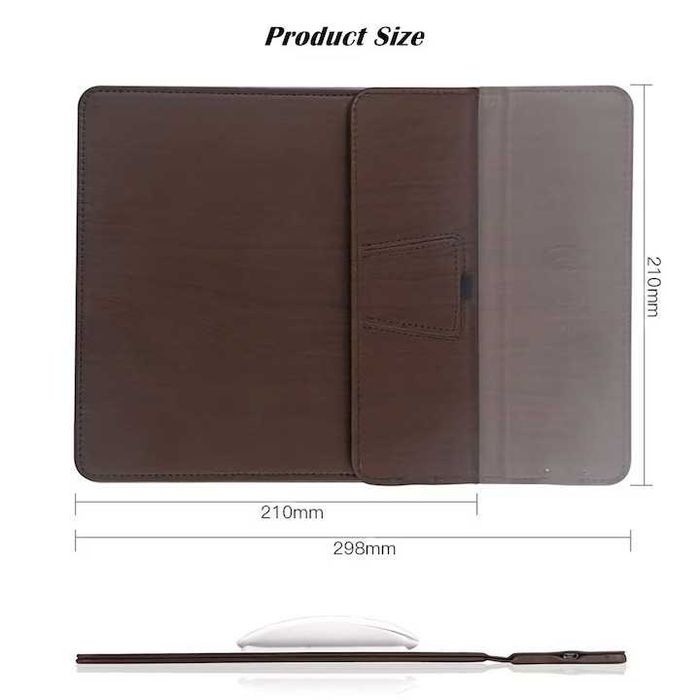 Mousepad cu incarcare Wireless Qi, culoare imitatie de lemn - maro
