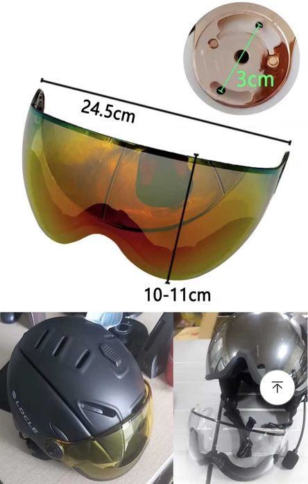 Lentila ski schi portocalie casca MOON , LOCLE , etc