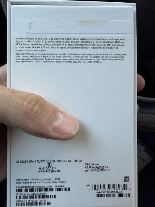 iPhone 13, black, 128 gb б/у