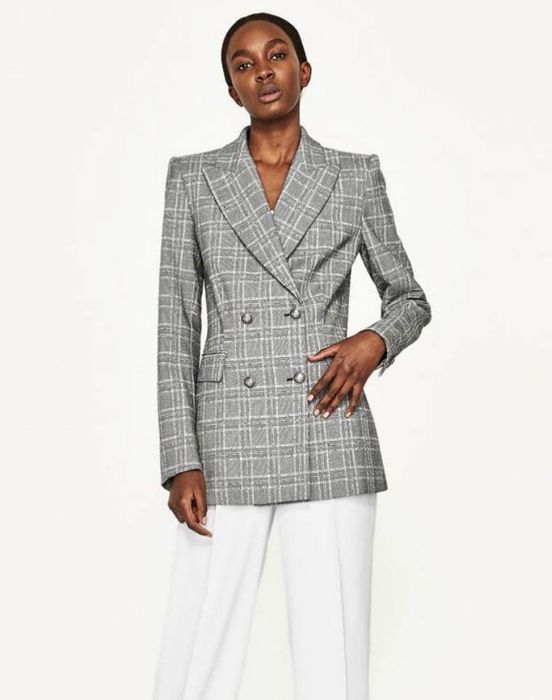 Sacou dama ZARA gri mar xs office elegant