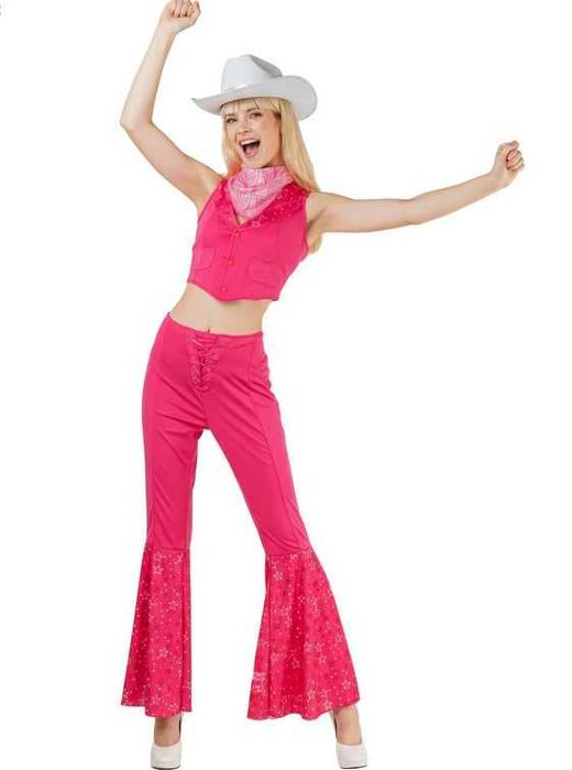 Costum BARBIE roz NOU fete