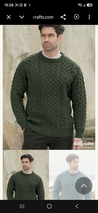Pulovere lana merinos unisex noi Aran craft irlanda