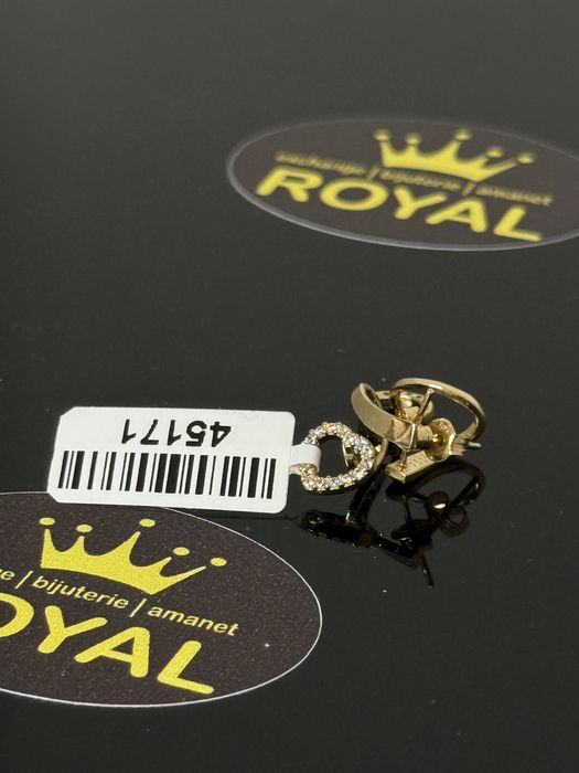 Bijuteria ROYAL : Cercei AUR 14K NOU / 1.62 GR