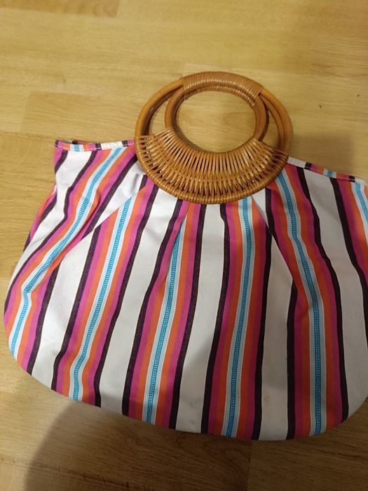 Geanta cu mânere lemn