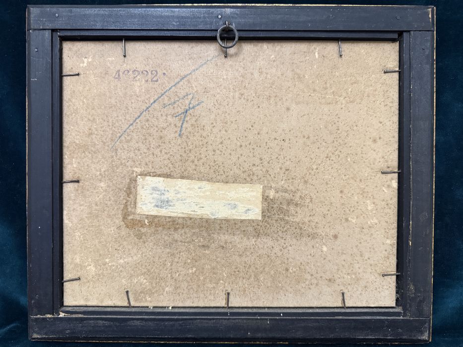 Tablou vechi C.Sschweninger. Pictura in ulei pe carton.