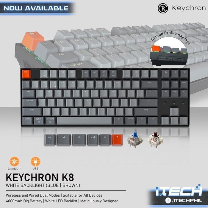 Keychron K8 V2 Русская Раскладка Механическая Клавиатура СКИДКА
