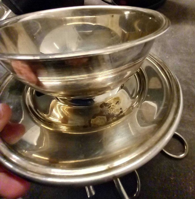 Сребърни прибори за салата, Сосиера, Шпатула, Щипка за лед