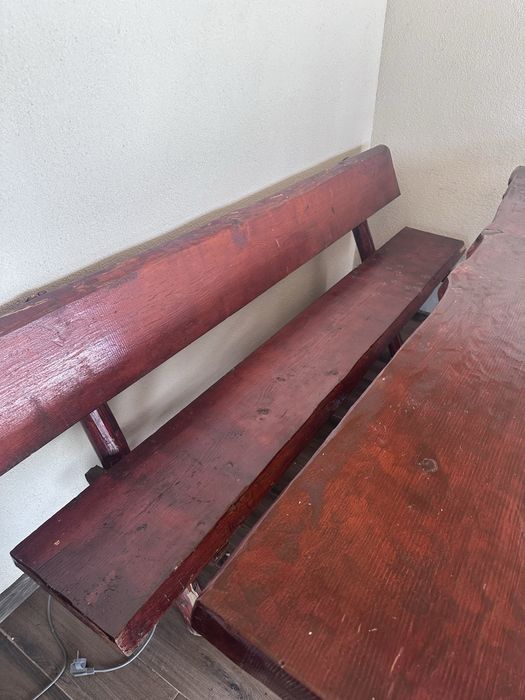 Mobilier foișor din lemn masiv complet – 8 locuri