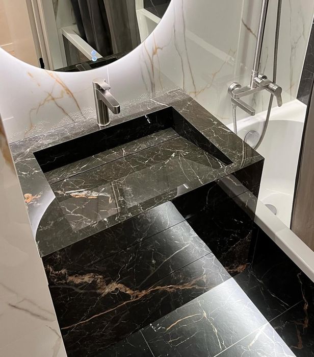 Умывальник из керамогранита на заказ