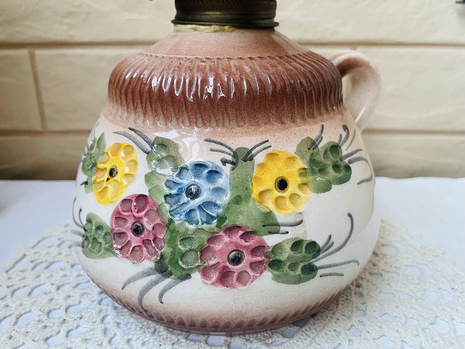 Красива голяма керамична лампа от Англия