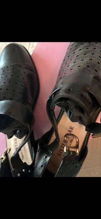 Туфли кожаные  . На весну и лето, с удобной колодкой.