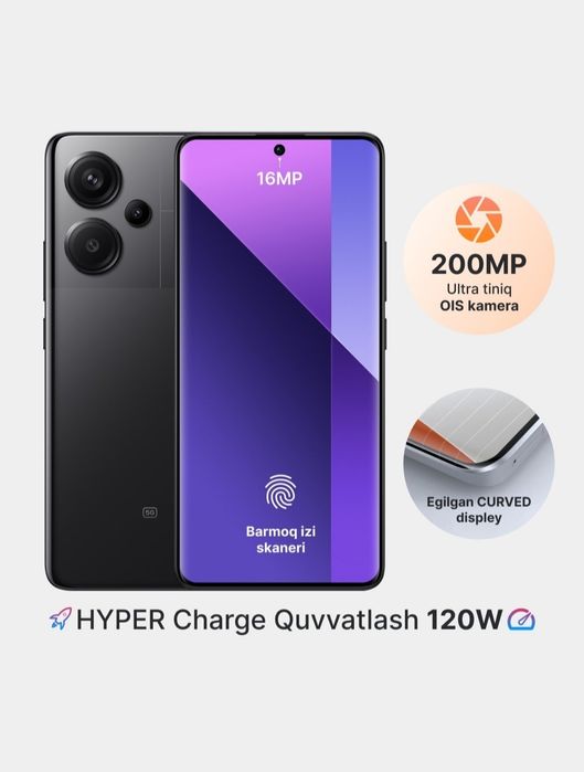 REDMI NOT 13 PRO + 5 G / Holati ideal 1 oy bomagan olinganiga 12 / 512