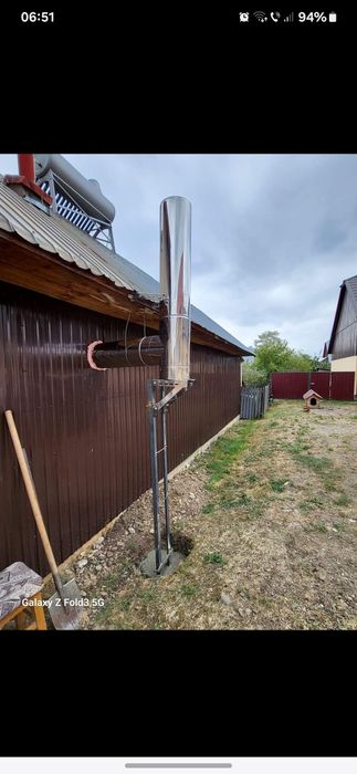 Centrala tip lumanare lemn carbune