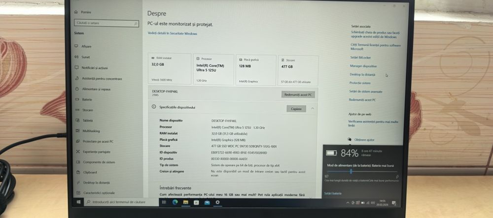 Laptop Lenovo Thinkbook G7_Intel Ultra 5 125U_32GB DDR5_16"2K__NOU__