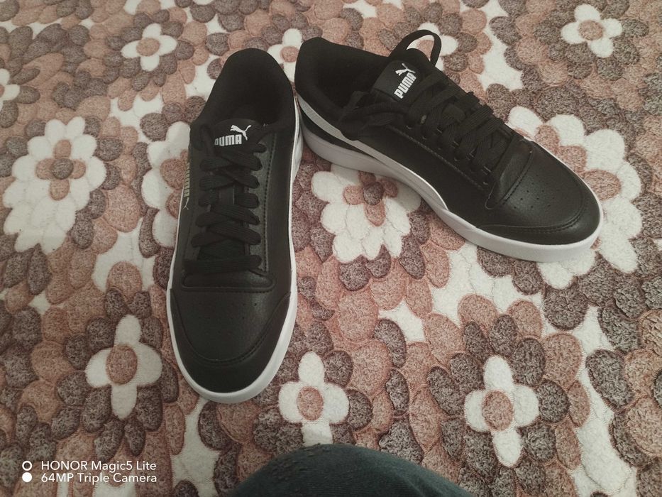 Кецове Puma черно бели със златисто