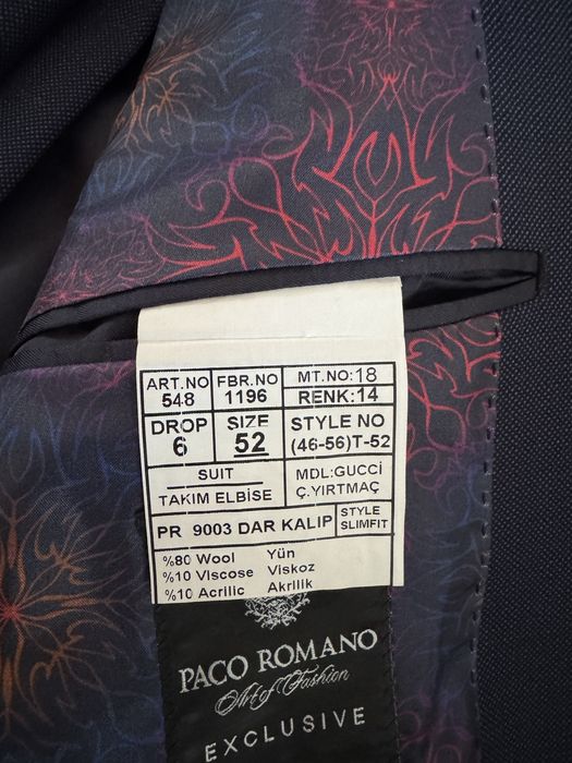 Costum Paco Romano M50