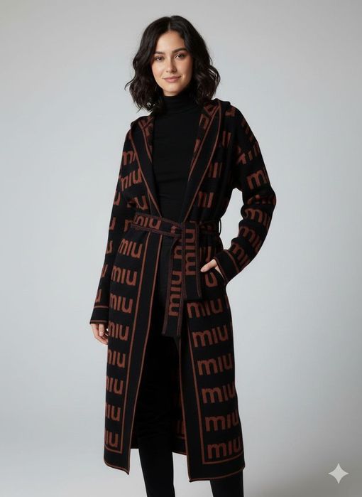 Cartigan miu miu cu glugă