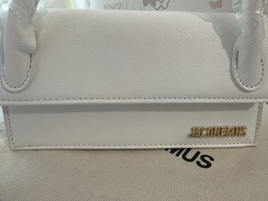 Geantă Jacquemus Le Chiquito Originală, Albă, Nouă/Stare Impecabilă