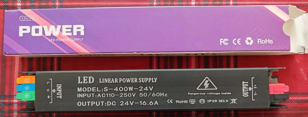 Захранване 400W  24V напр. за LED осветление